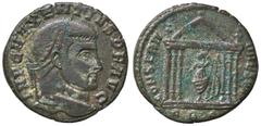 Roman Empire coins ROMANE IMPERIALI - Massenzio (306-312) - Follis (Aquileia) - Testa laureata a d. /R Roma di fronte seduta entro tempio esastilo con globo e scettro C. 26 (MI g. 6,43) Sedimenti Sedi