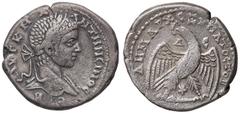 Roman provincial coins ROMANE PROVINCIALI - Elagabalo (218-222) - Tetradracma (Antiochia) - Testa laureata a d. /R Aquila stante con testa a s. e corona nel becco; fra le zampe, stella Sear 3096 (AG g