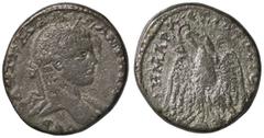 Roman provincial coins ROMANE PROVINCIALI - Elagabalo (218-222) - Tetradracma (Antiochia) - Testa laureata a d. /R Aquila stante con testa a s. e corona nel becco; fra le zampe, stella Sear 3096 (AG g