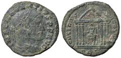 Roman Empire coins ROMANE IMPERIALI - Massenzio (306-312) - Follis - Testa laureata a d. /R Roma di fronte seduta entro tempio esastilo C. 21 (MI g. 5,63) qBB.