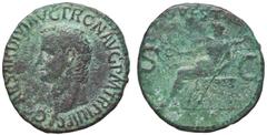 Roman Empire coins ROMANE IMPERIALI - Caligola (37-41) - Asse - Testa a s. /R Vesta seduta a s. con patera e scettro C. 27/9 (AE g. 9,07) qBB
