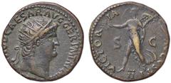Roman Empire coins ROMANE IMPERIALI - Nerone (54-68) - Dupondio - Testa radiata a d. /R La Vittoria andante a s. con corona e palma C. 338 (AE g. 11,56) BB