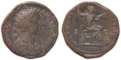 Roman Empire coins ROMANE IMPERIALI - Commodo (177-192) - Dupondio - Busto radiato a d. /R Roma seduta a d. con lancia e parazonium C. 961 (AE g. 12,83) qBB