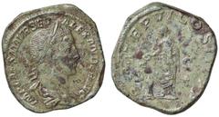 Roman Empire coins ROMANE IMPERIALI - Alessandro Severo (222-235) - Sesterzio - Busto laureato e drappeggiato a d. /R Alessandro Severo stante a s. presso un altare con patera e libro C. 326 (AE g. 23