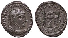 Roman Empire coins ROMANE IMPERIALI - Costantino I (306-337) - AE 3 (Siscia) - Busto elmato e corazzato a d. /R Due Vittorie affrontate posano uno scudo su un cippo C. 631 (AE g. 3,04) SPL+