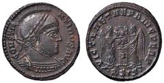 Roman Empire coins ROMANE IMPERIALI - Costantino I (306-337) - AE 3 (Siscia) - Busto elmato e corazzato a d. /R Due Vittorie affrontate posano uno scudo su un cippo C. 631 (AE g. 3,29) bello SPL