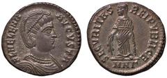 Roman Empire coins ROMANE IMPERIALI - Elena (madre di Costantino I) - AE 3 (Nicomedia) - Busto diademato e drappeggiato a d. /R La Sicurezza stante a s. con un ramo nella d. e alza il vestito con la s