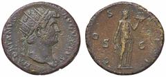 Roman Empire coins ROMANE IMPERIALI - Adriano (117-138) - Dupondio RIC 656 (AE g. 11,94) BB+