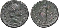 Roman Empire coins ROMANE IMPERIALI - Vespasiano (69-79) - Dupondio C. 153 (AE g. 13,67) Splendido ritratto SPL Splendido ritratto