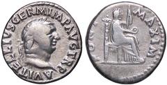 Roman Empire coins ROMANE IMPERIALI - Vitellio (69) - Denario C. 72; RIC R20 (AG g. 2,63) qBB