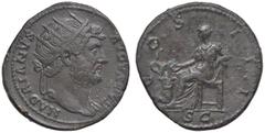 Roman Empire coins ROMANE IMPERIALI - Adriano (117-138) - Dupondio C. 367 (AE g. 11) qSPL