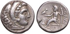 Greek coins GRECHE - RE DI MACEDONIA - Alessandro III (336-323 a.C.) - Dracma Sear 6731 var. (AG g. 3,9) BB/qBB