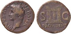 Roman Empire coins ROMANE IMPERIALI - Augusto (27 a.C.-14 d.C.) - Dupondio (Restituzione di Tiberio) C. 228; RIC 81 (AE g. 9,99) qBB