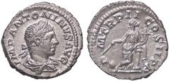 Roman Empire coins ROMANE IMPERIALI - Elagabalo (218-222) - Denario C. 144 (AG g. 3,01) SPL+/qFDC