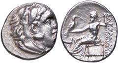Greek coins GRECHE - RE DI MACEDONIA - Alessandro III (336-323 a.C.) - Dracma Sear 6731 var. (AG g. 4,29) BB+