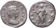 Roman Empire coins ROMANE IMPERIALI - Giulia Maesa (ava di Elagabalo) - Denario C. 29; RIC 263 (AG g. 3,11) BB