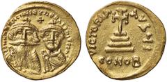 Byzantine coins BIZANTINE - Eraclio e Eraclio Costantino (613-638) - Solido Ratto 1358/9; Sear 734 (AU g. 4,48) BB+