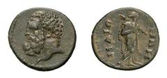Marco Aurelio (161-180 d.C.) - Bronzo Zecca: Meonia di Lydia - Fronte: testa di Ercole a sinistra - Retro: Omphele, Regina di Lydia, in cammino verso destra tiene una pelle di leone con la mano destra