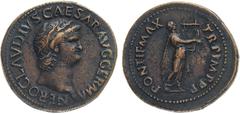 Monete Romane Imperiali Nerone (54-68 d.C.) Asse databile al periodo 62-68 d.C. - Zecca: Roma - Diritto: testa laureata dell'Imperatore a destra - Rovescio: Nerone con le sembianze di Apollo stante a 
