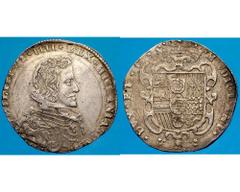 Filippo IV di Spagna - Filippo 1657 Zecca: Milano - Fronte: busto corazzato di Filippo IV a destra - Retro: stemma di Spagna caricato dello stemma di Milano, entro una cartella ornata e coronata - gr.