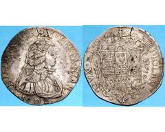 Filippo V di Spagna (1700-1706) - Filippo 1702 Zecca: Milano - Fronte: busto paludato e corazzato di Filippo V a destra - Retro: stemma di Spagna coronato e caricato dallo stemma di Milano - gr. 27,78