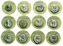 Secoli I/III d.C. - Insieme comprendente 11 Denari e 1 Quinario del periodo senza ripetizioni Così classificabili: Nerone (Coh. n. 3); Vespasiano, Quinario (Coh. n. 614); Adriano (Coh. n. 137); Plauti