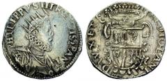Filippo III di Spagna (1598-1621) - Ducatone 1608 Zecca: Milano - Fronte: busto radiato paludato e corazzato di Filippo III a destra con il collare alla spagnola - Retro: stemma ornato, chiuso in alto