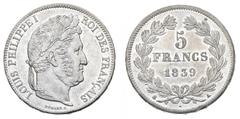 Session 4: Europa Francia Luigi Filippo I (1830-1848) - 5 Franchi 1839 - Zecca: Parigi - Diritto: testa laureata di Luigi Filippo a destra - Rovescio: valore e data fra due rami di alloro - Di alta qu
