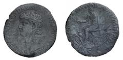 Ancient Coins Monete Romane Imperiali-Claudio (41-54 d.C.) Sesterzio al nome e con l'effigie di Nerone Druso, padre dell'Imperatore, databile al periodo 50-54 d.C. - Zecca: Roma - Diritto: testa di Ne