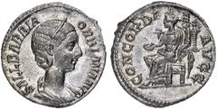 Ancient Coins Monete Romane Imperiali-Alessandro Severo (222-235 d.C.) Denario al nome e con l'effigie di Orbiana, moglie dell'Imperatore, databile a dopo il 225 d.C. - Zecca: Roma - Diritto: busto di