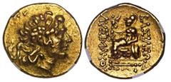 ANCIENT GREEK Pontic Kingdom, Mithradates VI (120-63 BC), gold Stater, Late posthumous issue in the name and types of Lysimachus of Thrace Tomis, period of the 1st Mithridatic War, 88-86 BC, diademed 