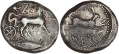 Monnaies grecques / Greek coins Sicile, Messine - Tétradrachme Argent - 17,42 grs - 23 mm HGCS.2-779 TB Type rare !