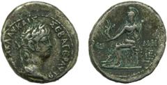 ROME - Empire NERÓN, emperador. 54-68 dC. Tetradracma. Alejandría (Egipto). 13,2 gr. BI. Año 5 (59 dC). Rev: Roma sentada sosteniendo Victoria y cetro. Muy escasa. MBC