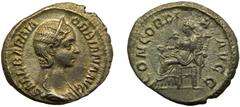 Roman coins ROMA Imperio - Orbiana, esposa de Severo Alejandro (222-225 dC). Denario. a/ SALL BARB ORBIANA AVG. r/ CONCORDIA AVGG S C (RIC 319; Sear 8191). 2,7 g. 280