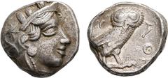 Münzen Antike ca. 400 BC Griechen Attika Athen. Tetradrachme. 17,00g ss/vz