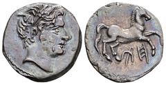 Antike Hiempsal II. 105-62 BC Kelten Numiden Mauretanien. Quinar. 1,79g Sear 6603 ss+