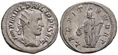 Antike Philippus I. Arabs 244-249 Römisches Reich - Kaiserzeit. Antoninian, 244-247. Rom 4,59g RIC IV Philip I 36B