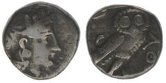 Griechen GRIECHEN Athen Drachme ca. 500-480 BC Kopf der Athena / Eule 4,15 Gramm, ss
