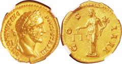 Roman Empire. Gold. AD138-161. Aureus. UNC. NGC MS Strike:5/5 Surface:4/5. Roman Empire Antoninus Pius Gold Aureus. 7.29g.