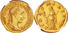Roman Empire. Gold. AD238-244. Aureus. AU. NGC Ch AU Strike:5/5 Surface:3/5. Roman Empire Gordian III Gold Aureus. 4.70g.