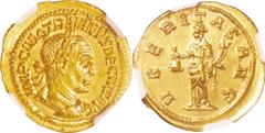 Roman Empire. Gold. AD249-251. Aureus. UNC. NGC MS Strike:5/5 Surface:4/5. Roman Empire Trajan Decius Gold Aureus. 4.65g.