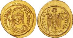 Ancient Coin Ancient. NGC AU Strike:5/5 Surface:3/5 brushed. EF. Gold. ソリドゥス(Solidus). Byzantine Empire Maurice Gold Solidus. 4.46g. approx22.00mm