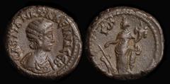 ANCIENT COINS ROMAN Tranquillina, Augustus 241-244AD Egypt, Alexandria Billon Tetradrachm (13.87g). Dated RY6 of Gordian III 242/3AD. Draped bust right wearing stepane rev Tyche standing left holding 