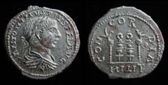 Roman Imperial Elagabalus (218-22), Fourrée Denarius, imitative issue. Unknown (eastern?) mint, 3.29g, 18mm. Rare. Obv: ΛNTONINVS PIVS FEL ΛVG; Laureate, draped, and cuirassed bust right. Rev: CONCORD