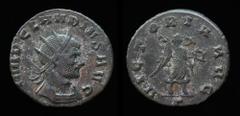 Roman Imperial Claudius II Gothicus (268-270), Antoninianus, issued c. mid-Aug 270. Rome, 2.9g, 20.3mm. Obv: IMP CLAVDIVS AVG, radiate and cuirassed bust right. Rev: VICTORIA AVG, Victory advancing ri
