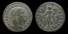 Roman Imperial Maximinus II Daia, as Caesar (305-308), AE follis, issued 308. Alexandria, 2nd officina, 6.81g, 23mm. Obv: GAL VAL MAXIMINVS NOB CAES, laureate head right. Rev: GENIO CAESARIS, Genius s