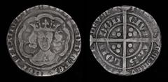 Medieval Europe Edward III (1327-1377), AR groat, issued 1351-52. Fourth coinage, Pre-treaty period, series C, London mint, 4.40g, 25.5mm. Obv: Crowned facing bust, within tressure of arches; inward-f