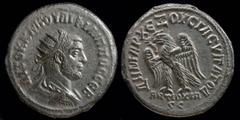 Roman Provincial SYRIA, Antioch: Philip I (244-249), AR tetradrachm, issued 249. 11.51g, 27.5mm. Obv: AYTOK K M IOYΛI ΦIΛIΠΠOC CЄB; radiate, draped and cuirassed bust of Philip I right, seen from behi