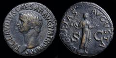 Roman Imperial Claudius (41-54), AE As, issued 41-42. Rome, 12.08g, 28mm. Obv: TI CLAVDIVS CAESAR AVG P M TR P IMP; Bare head left Rev: LIBERTAS AVGVSTA S C; Libertas standing facing, with pileus and 