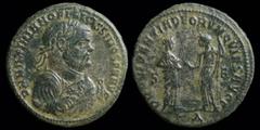 Roman Imperial Maximianus (first reign, 285-305) AE 'Abdication' Follis, issued 305-7. Cyzicus, 10.48g, 28mm. Obv: D N MAXIMIANO FELICISSIMO SEN AVG; laureate half-length bust right, wearing imperial 